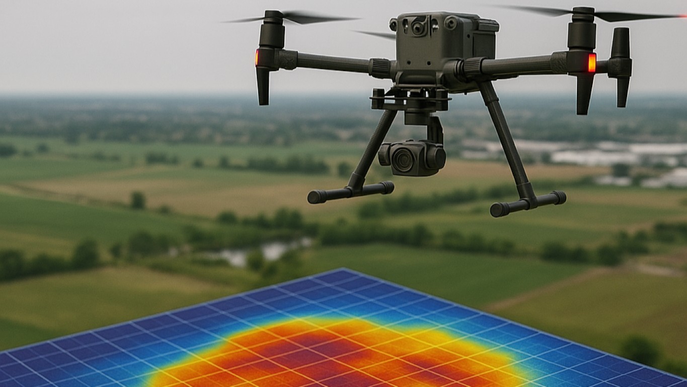 Thermal mapping drone illustration